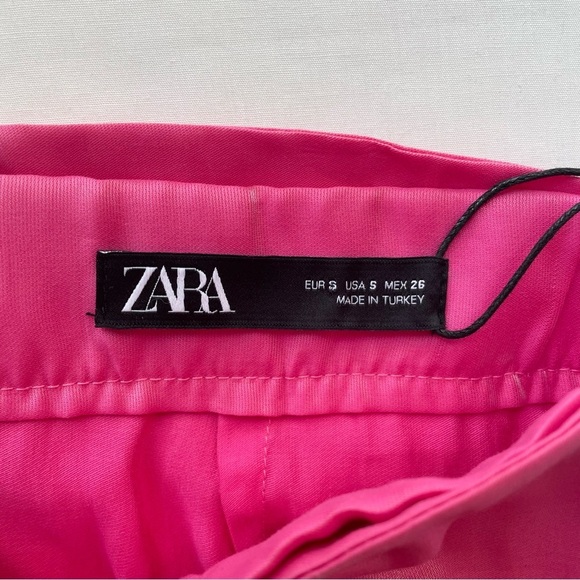 NWT Zara Shimmery Mini Skirt Bow Waist Small - Picture 6 of 9